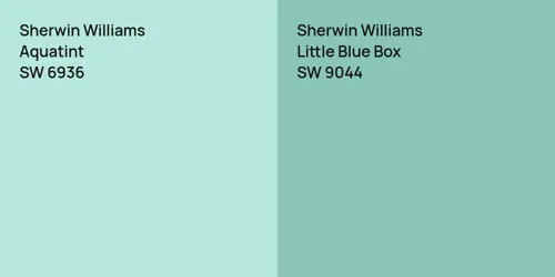 SW 6936 Aquatint vs SW 9044 Little Blue Box