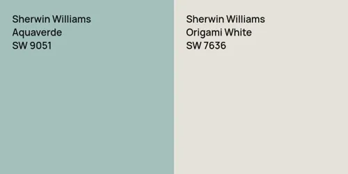 SW 9051 Aquaverde vs SW 7636 Origami White