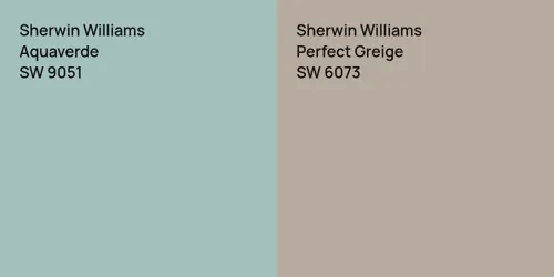 SW 9051 Aquaverde vs SW 6073 Perfect Greige