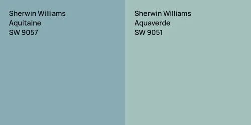 SW 9057 Aquitaine vs SW 9051 Aquaverde