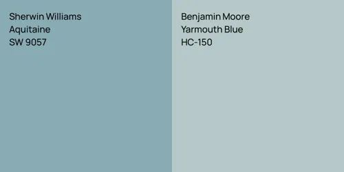 SW 9057 Aquitaine vs HC-150 Yarmouth Blue