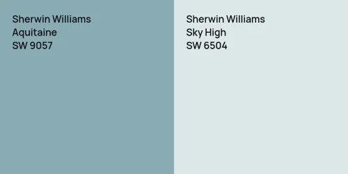 SW 9057 Aquitaine vs SW 6504 Sky High