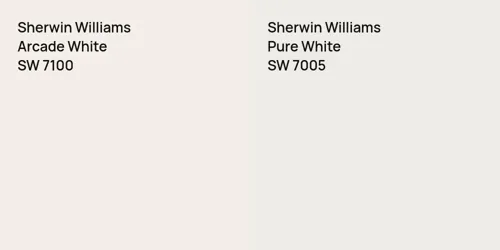 SW 7100 Arcade White vs SW 7005 Pure White