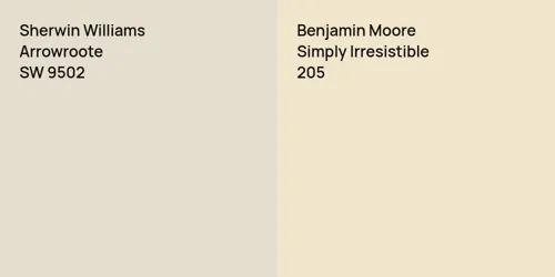 SW 9502 Arrowroote vs 205 Simply Irresistible