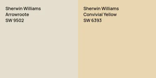 SW 9502 Arrowroote vs SW 6393 Convivial Yellow