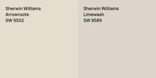 SW 9502 Arrowroote vs SW 9589 Limewash