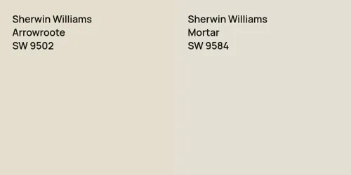 SW 9502 Arrowroote vs SW 9584 Mortar