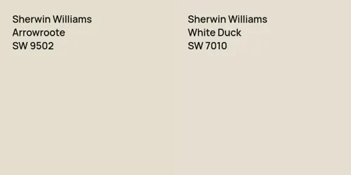 SW 9502 Arrowroote vs SW 7010 White Duck