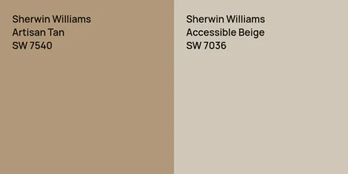 SW 7540 Artisan Tan vs SW 7036 Accessible Beige