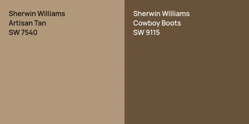 SW 7540 Artisan Tan vs SW 9115 Cowboy Boots