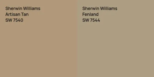 SW 7540 Artisan Tan vs SW 7544 Fenland