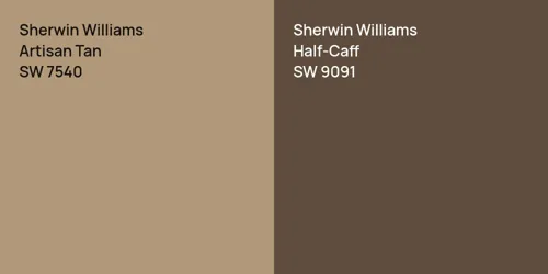 SW 7540 Artisan Tan vs SW 9091 Half-Caff