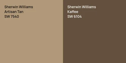 SW 7540 Artisan Tan vs SW 6104 Kaffee