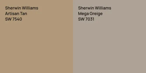 SW 7540 Artisan Tan vs SW 7031 Mega Greige