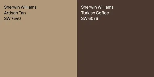 SW 7540 Artisan Tan vs SW 6076 Turkish Coffee