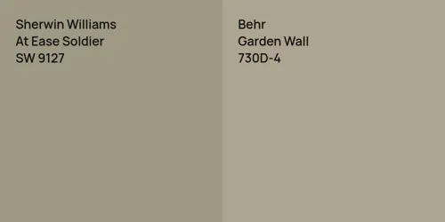 SW 9127 At Ease Soldier vs 730D-4 Garden Wall