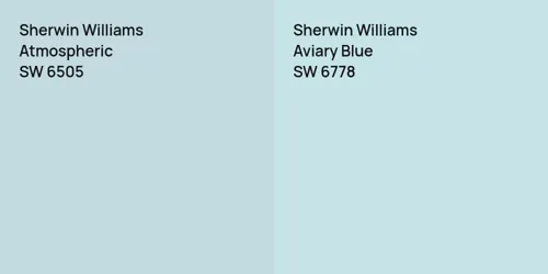 SW 6505 Atmospheric vs SW 6778 Aviary Blue