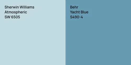 SW 6505 Atmospheric vs S490-4 Yacht Blue