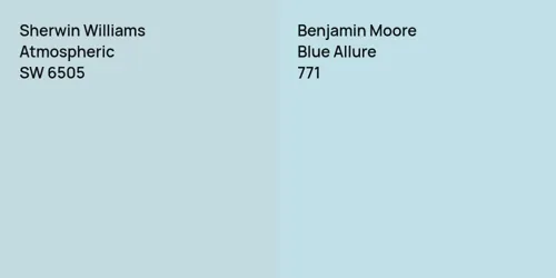 SW 6505 Atmospheric vs 771 Blue Allure