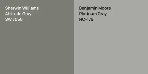 SW 7060 Attitude Gray vs HC-179 Platinum Gray