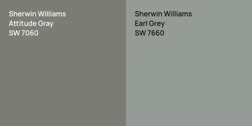 SW 7060 Attitude Gray vs SW 7660 Earl Grey