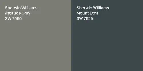 SW 7060 Attitude Gray vs SW 7625 Mount Etna