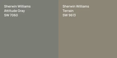 SW 7060 Attitude Gray vs SW 9613 Terrain