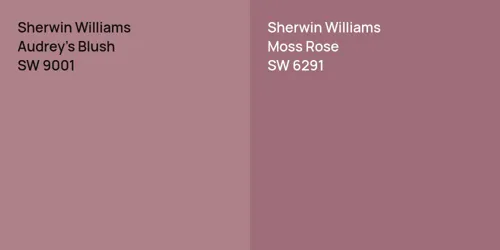 SW 9001 Audrey's Blush vs SW 6291 Moss Rose