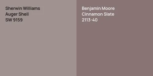 SW 9159 Auger Shell vs 2113-40 Cinnamon Slate