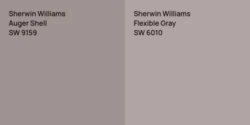 SW 9159 Auger Shell vs SW 6010 Flexible Gray