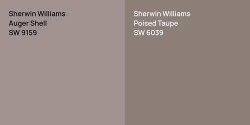 SW 9159 Auger Shell vs SW 6039 Poised Taupe