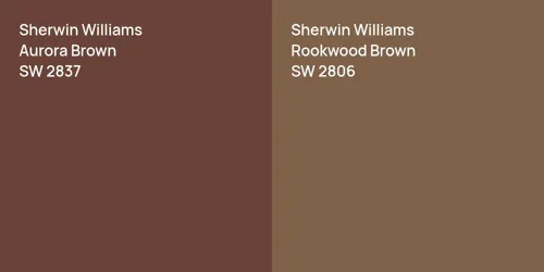 SW 2837 Aurora Brown vs SW 2806 Rookwood Brown