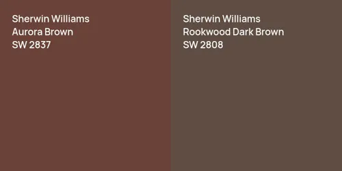 SW 2837 Aurora Brown vs SW 2808 Rookwood Dark Brown