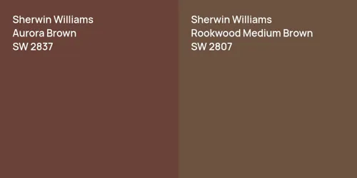 SW 2837 Aurora Brown vs SW 2807 Rookwood Medium Brown