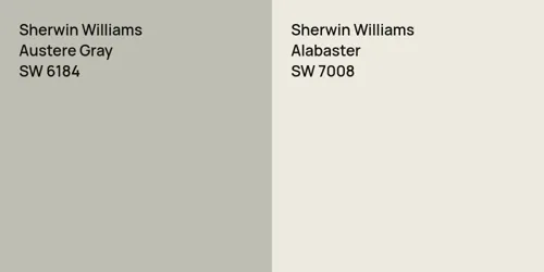 SW 6184 Austere Gray vs SW 7008 Alabaster