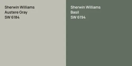 SW 6184 Austere Gray vs SW 6194 Basil