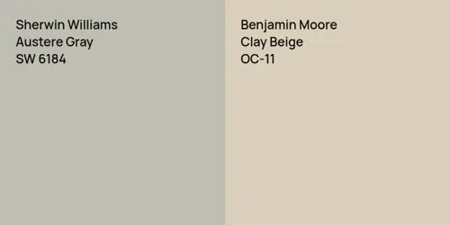 SW 6184 Austere Gray vs OC-11 Clay Beige