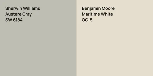 SW 6184 Austere Gray vs OC-5 Maritime White