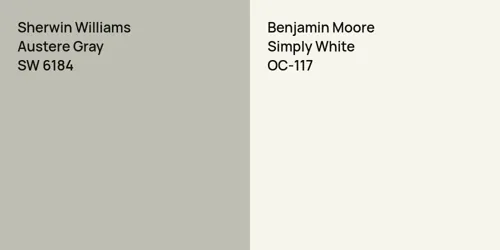 SW 6184 Austere Gray vs OC-117 Simply White