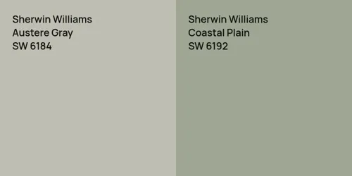 SW 6184 Austere Gray vs SW 6192 Coastal Plain