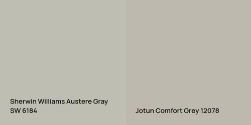 SW 6184 Austere Gray vs 12078 Comfort Grey