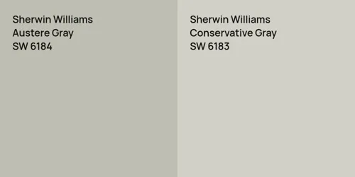 SW 6184 Austere Gray vs SW 6183 Conservative Gray