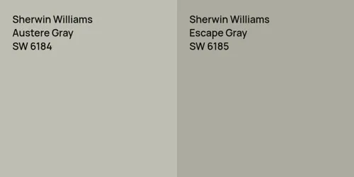 SW 6184 Austere Gray vs SW 6185 Escape Gray