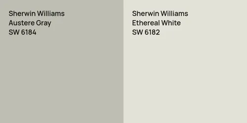 SW 6184 Austere Gray vs SW 6182 Ethereal White