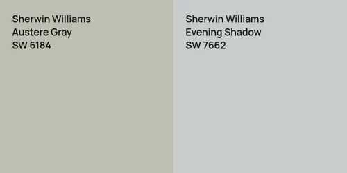 SW 6184 Austere Gray vs SW 7662 Evening Shadow