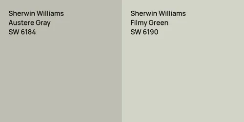 SW 6184 Austere Gray vs SW 6190 Filmy Green