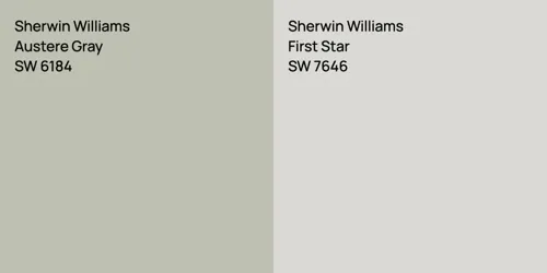 SW 6184 Austere Gray vs SW 7646 First Star