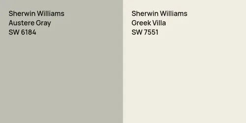 SW 6184 Austere Gray vs SW 7551 Greek Villa