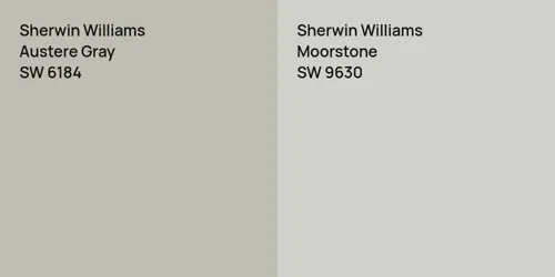 SW 6184 Austere Gray vs SW 9630 Moorstone