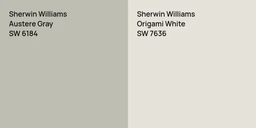 SW 6184 Austere Gray vs SW 7636 Origami White